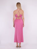 Jolly Heavy Sateen Dress - Pink