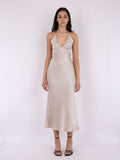 Jolly Heavy Sateen Dress - Champagne