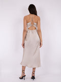 Jolly Heavy Sateen Dress - Champagne