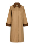 Anneli Cord Coat - Dark Tan