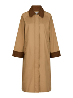 Anneli Cord Coat - Dark Tan