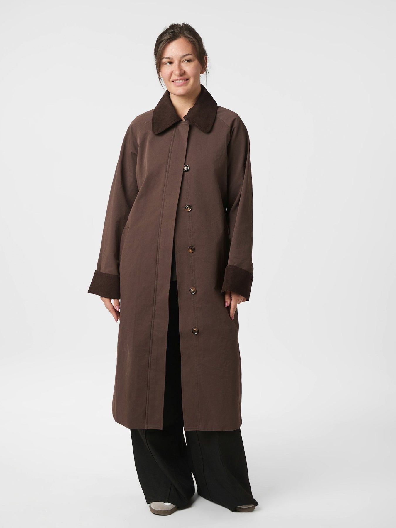 Anneli Cord Coat - Brown