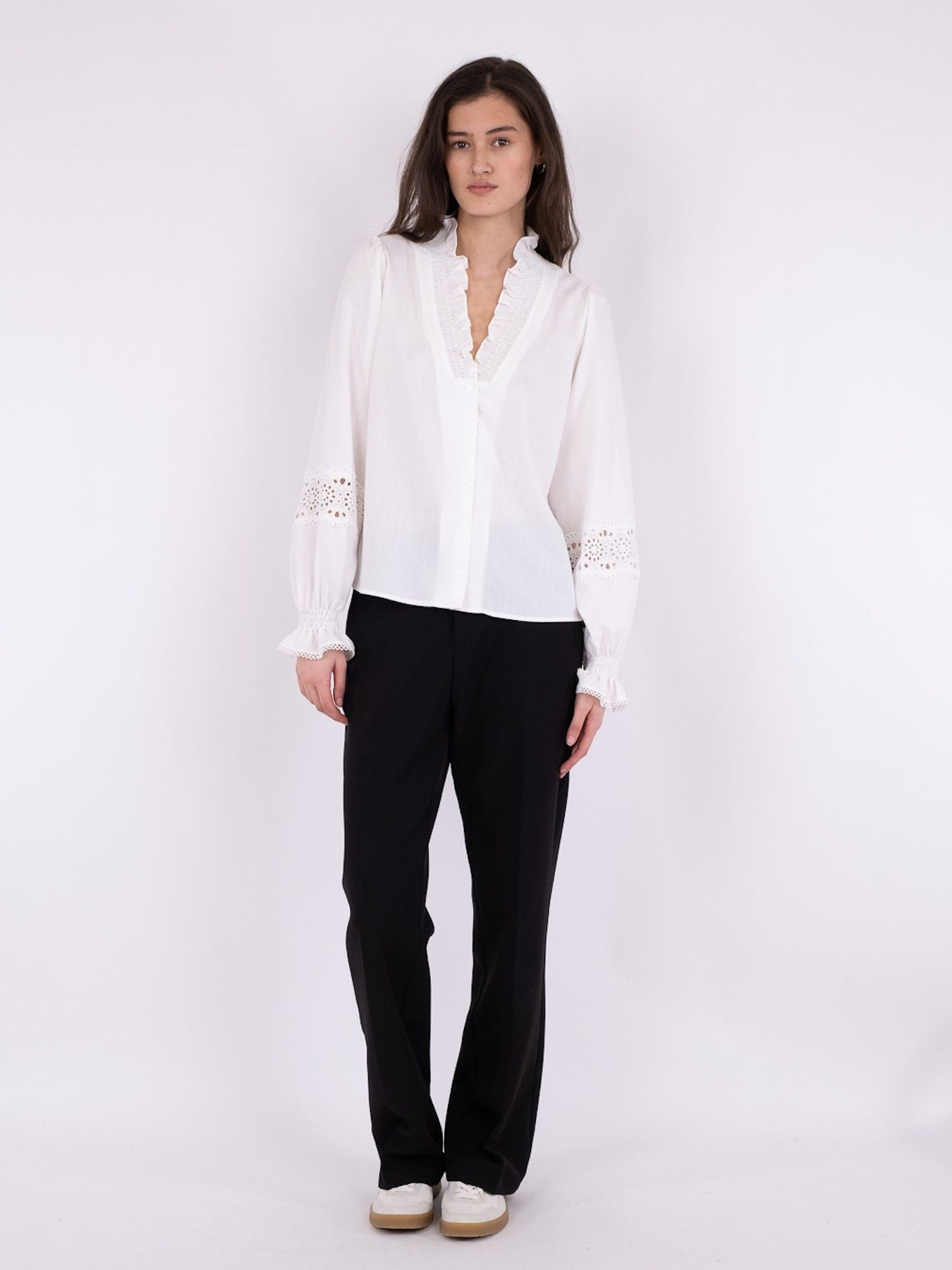 Brielle Insert Blouse - Off White