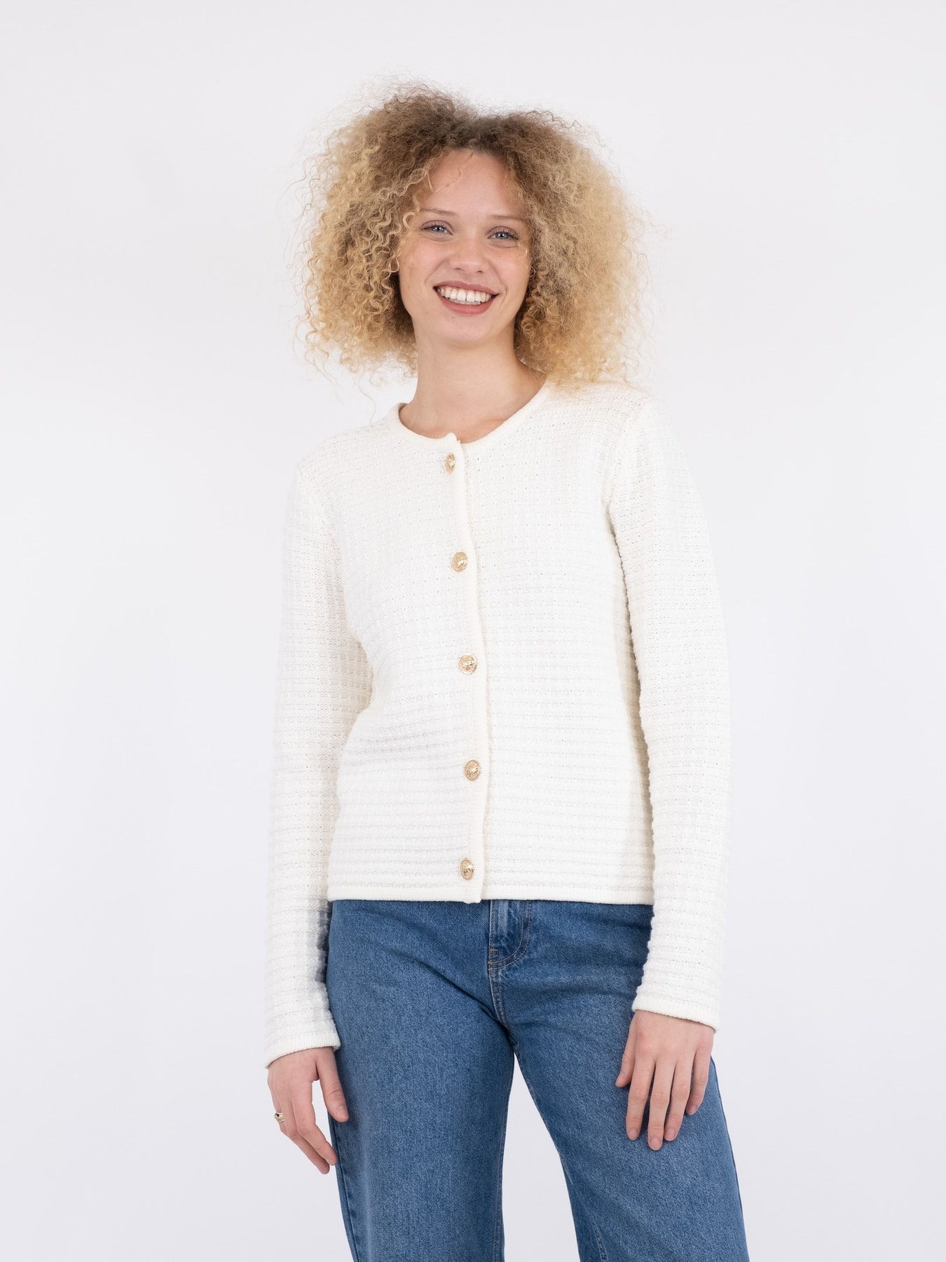 Limone Knit Jacket - White