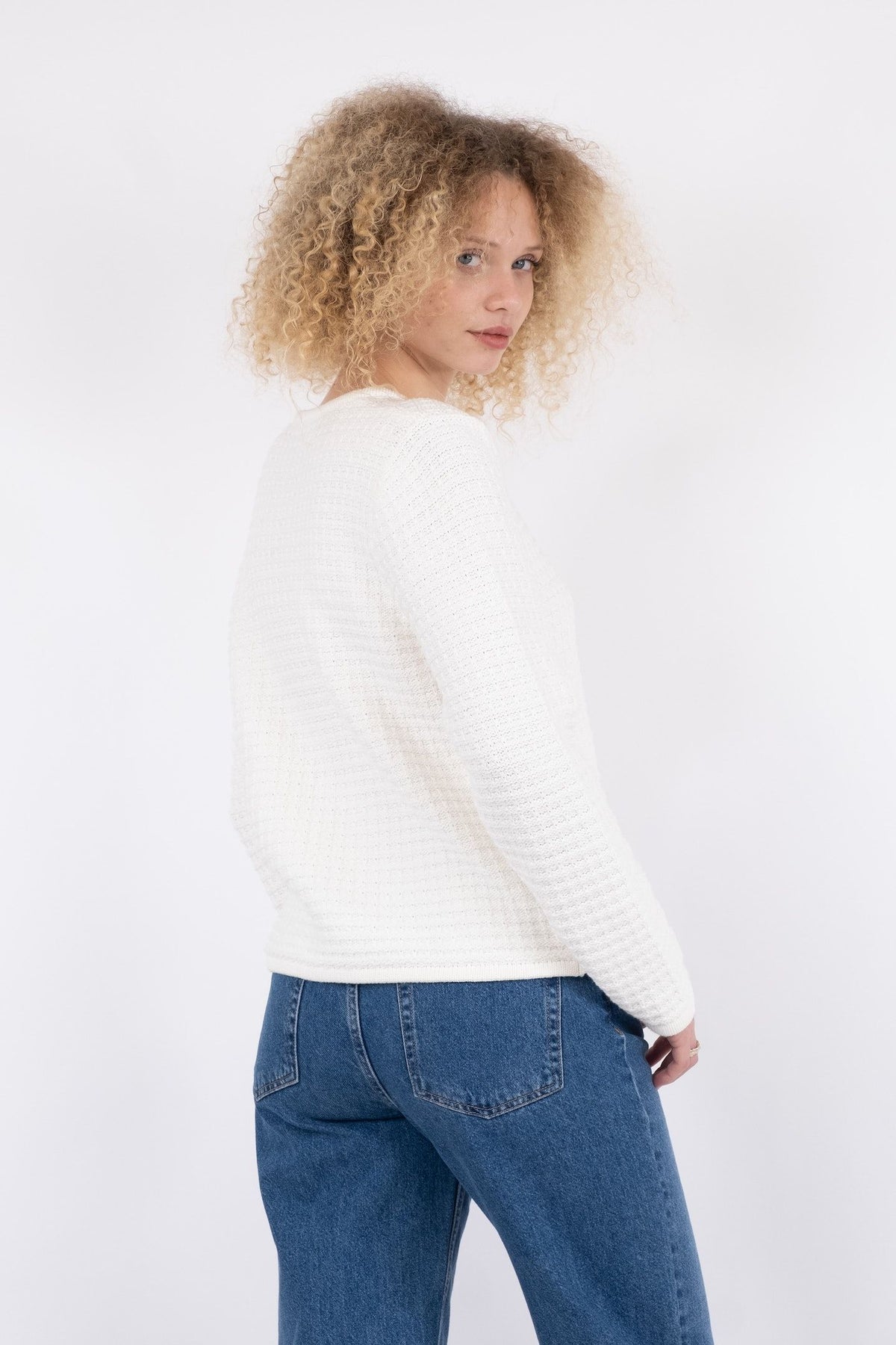 Limone Knit Jacket - White