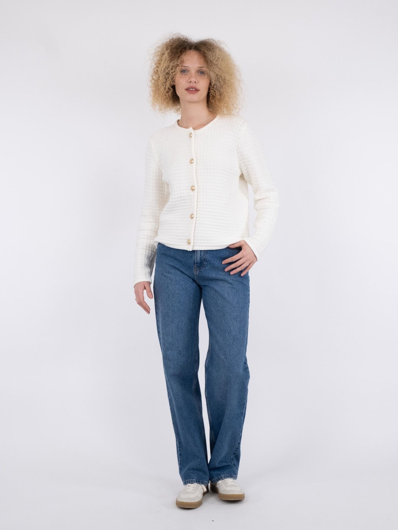 Limone Knit Jacket - White