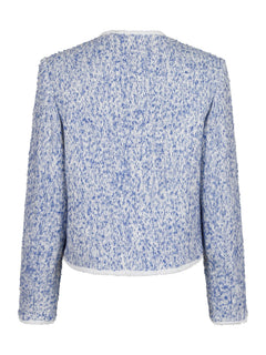 Toulouse Pattern Boucle Jacket - Dusty Blue