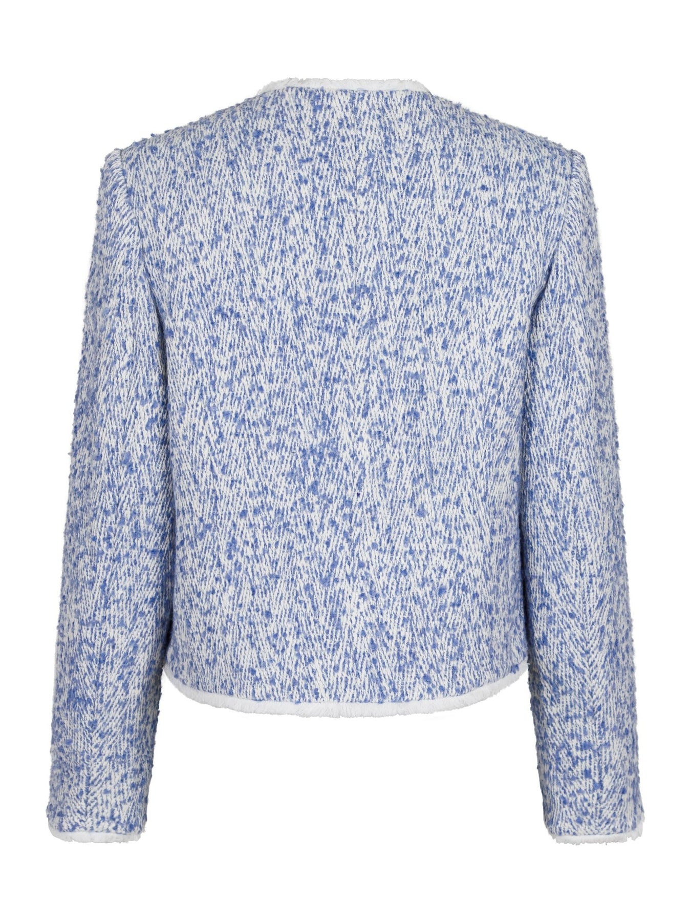 Toulouse Pattern Boucle Jacket - Dusty Blue