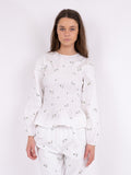 Alberta Clean Flower Blouse - White