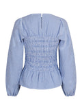 Alberta Slim Stripe Blouse - Blue