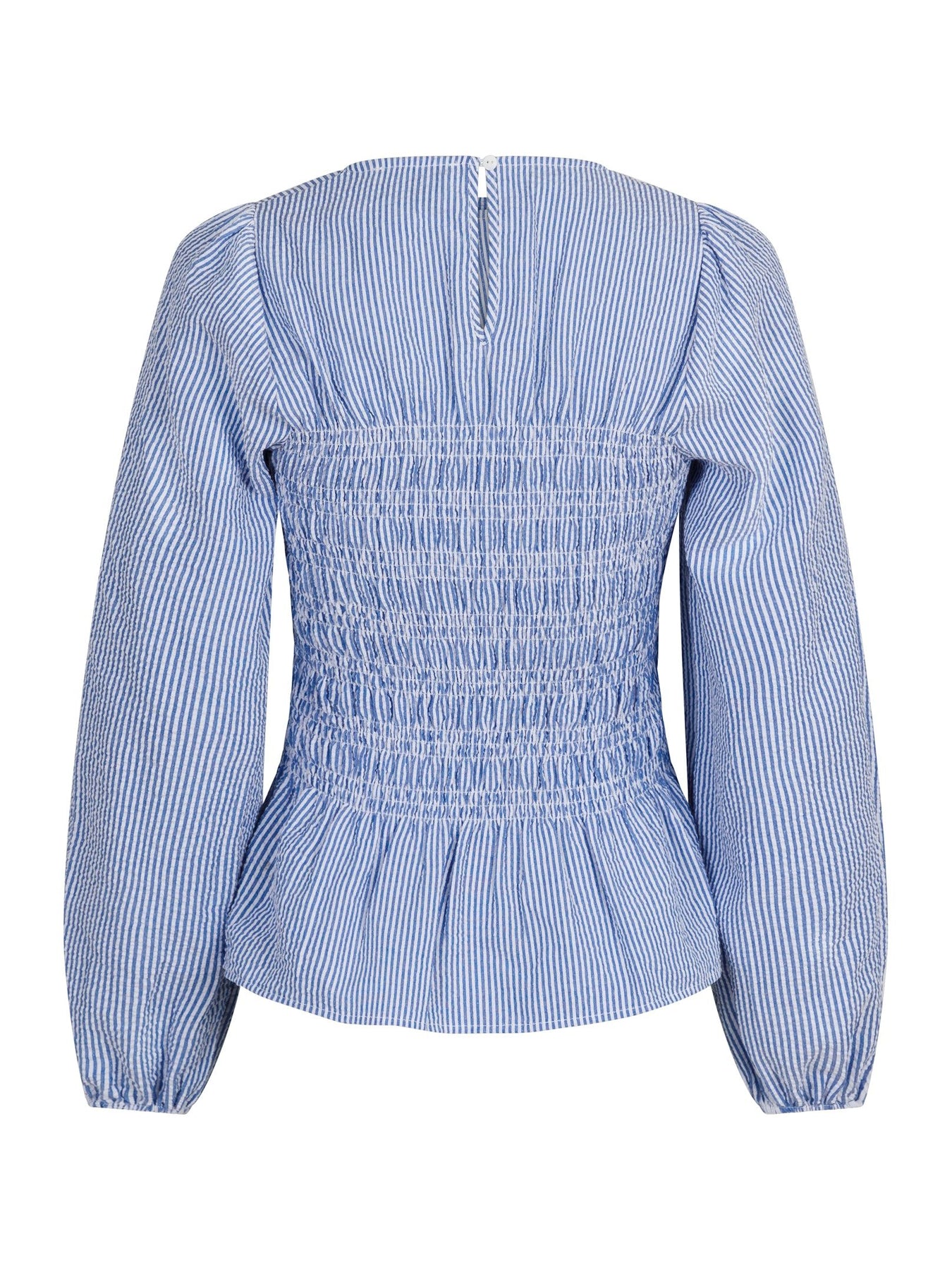Alberta Slim Stripe Blouse - Blue