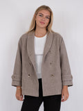 Pippa Twill Jacket - Sand Melange