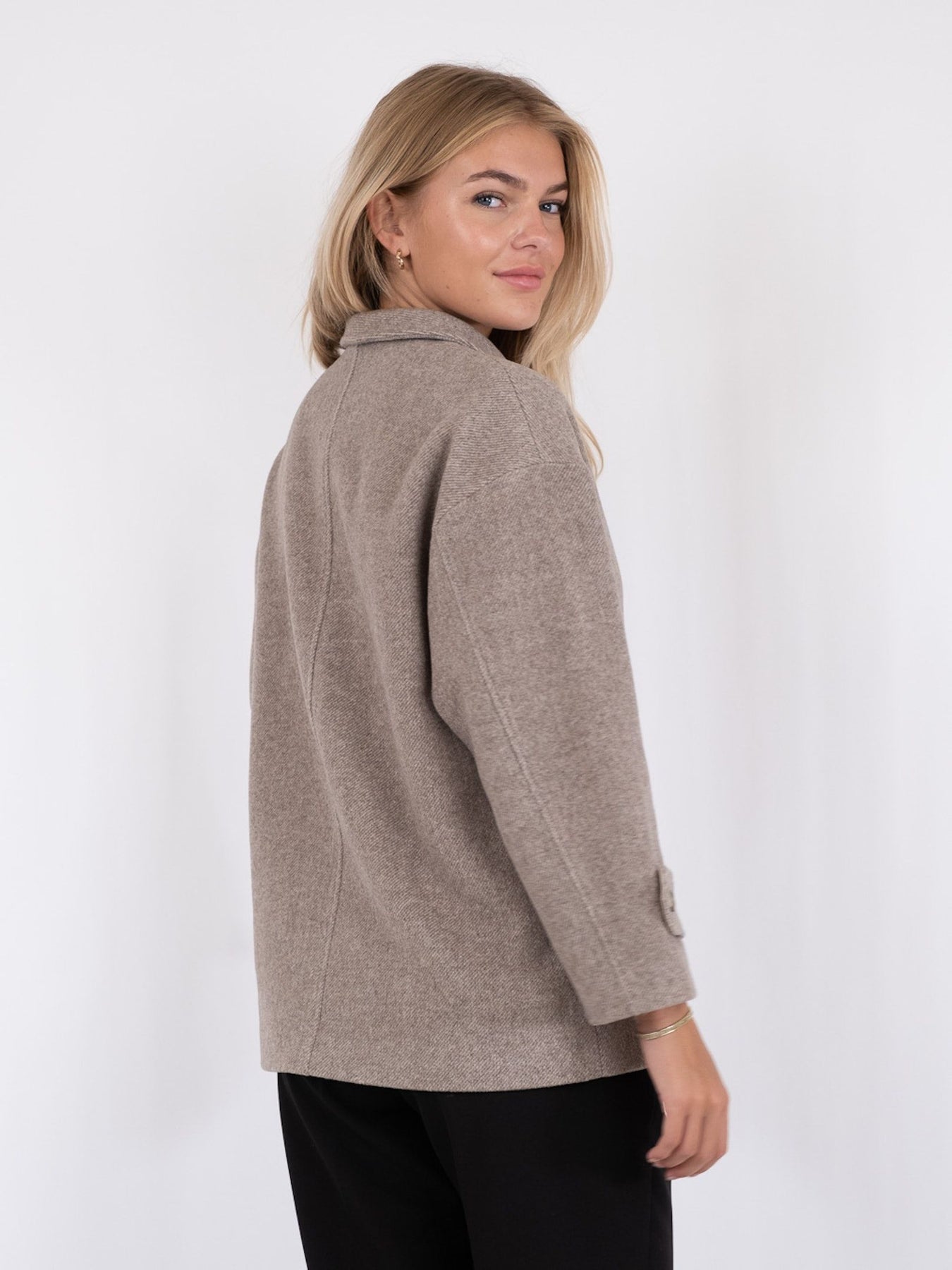 Pippa Twill Jacket - Sand Melange