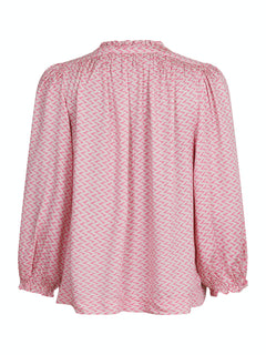 Tara Line Switch Blouse - Pink