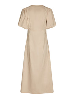 Illana Poplin Dress - Dark Sand