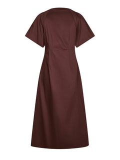 Illana Poplin Dress - Burgundy