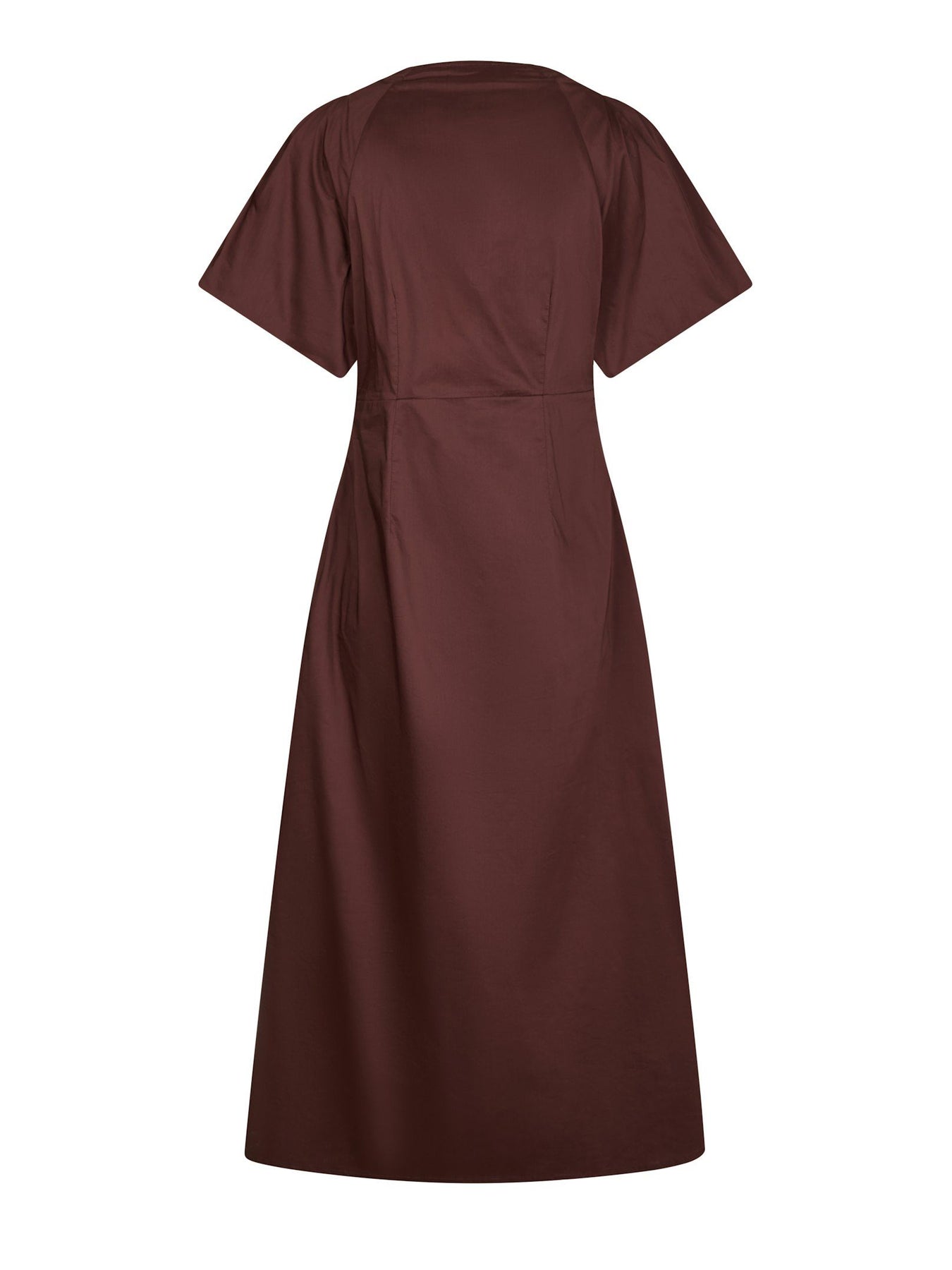 Illana Poplin Dress - Vinröd