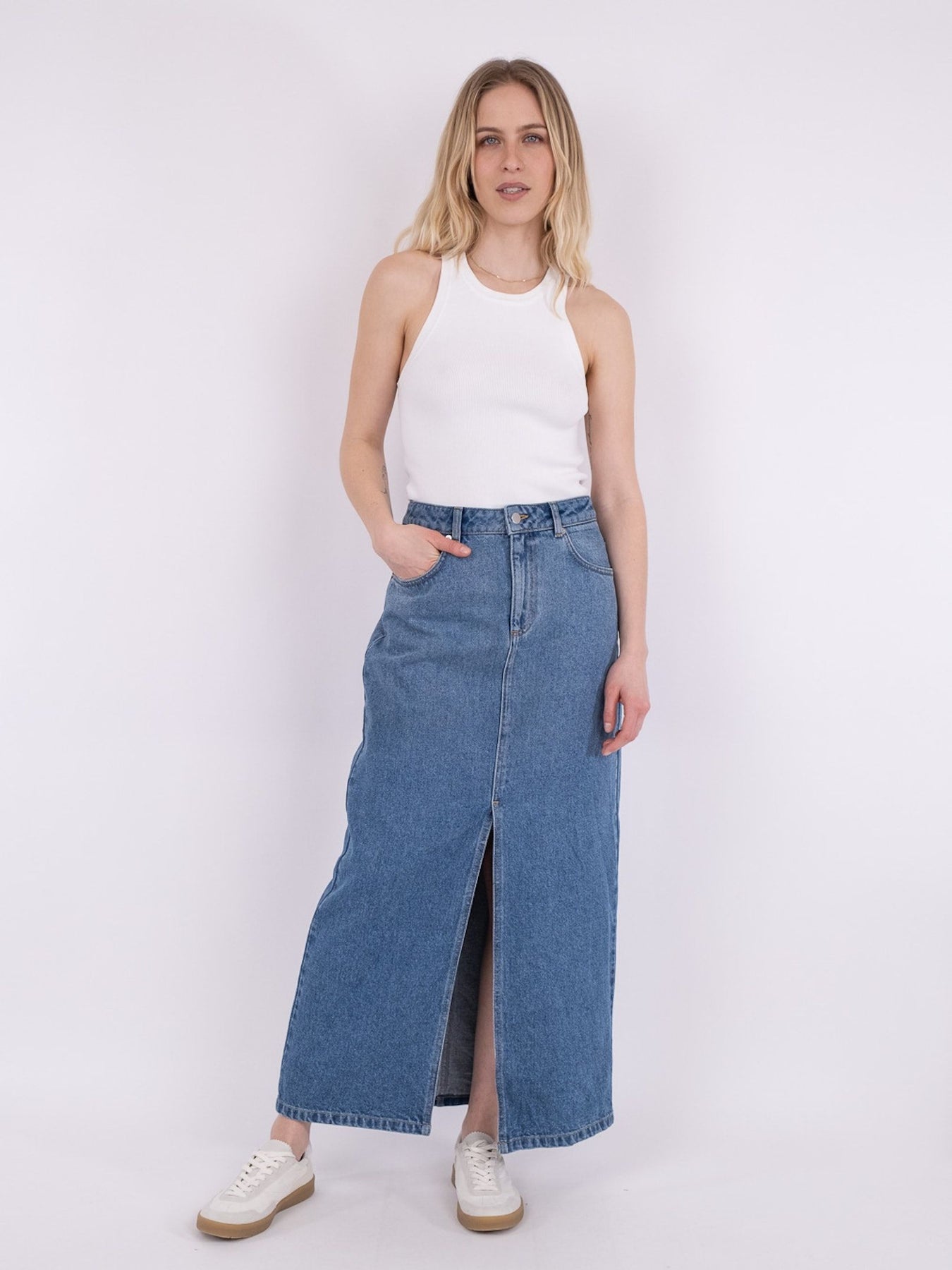 Frankie D Skirt - Vintage Blue
