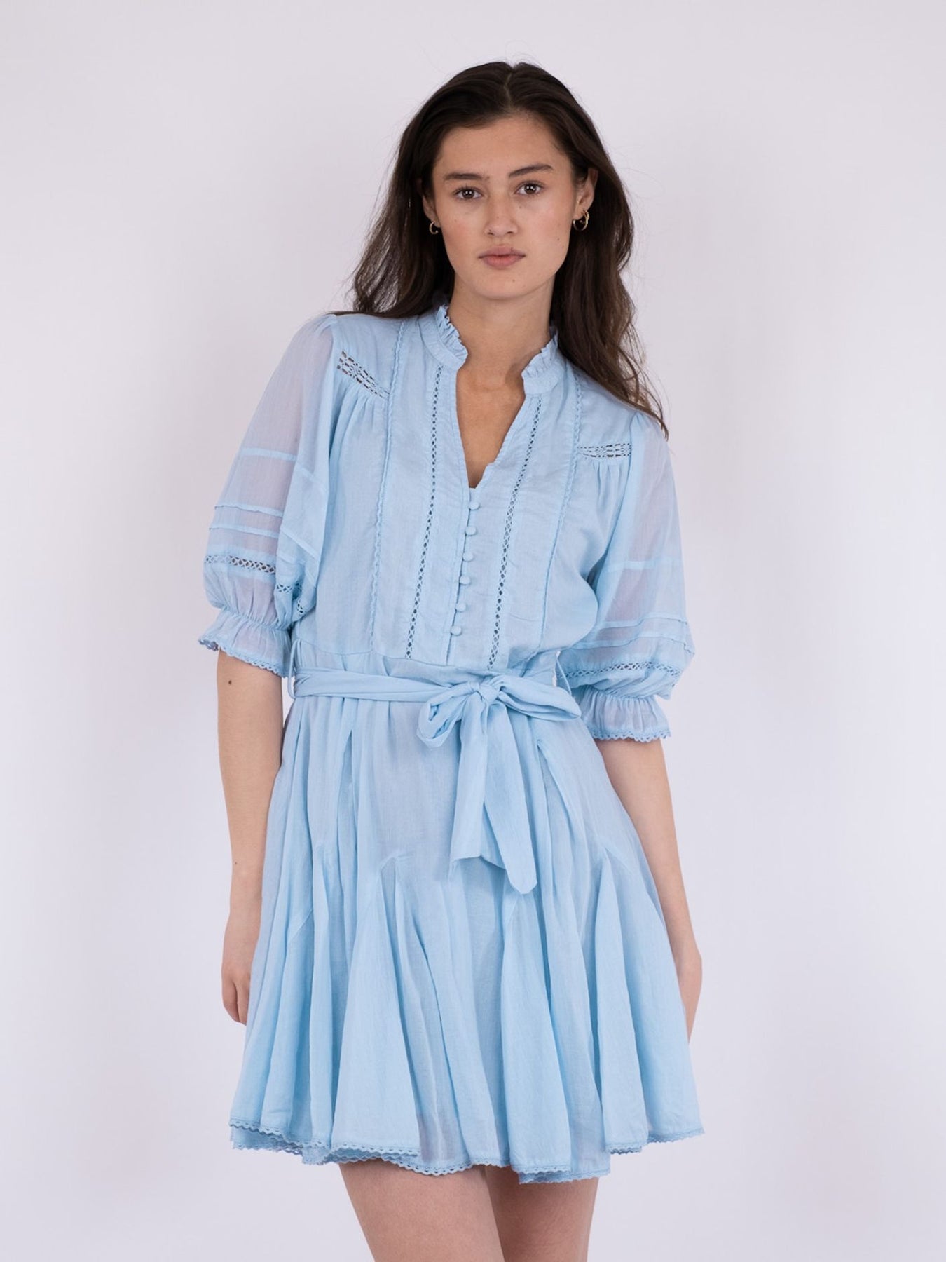 Rigitta S Voile Dress - Light Blue