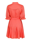 Rigitta S Voile Dress - Coral