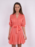 Rigitta S Voile Dress - Coral