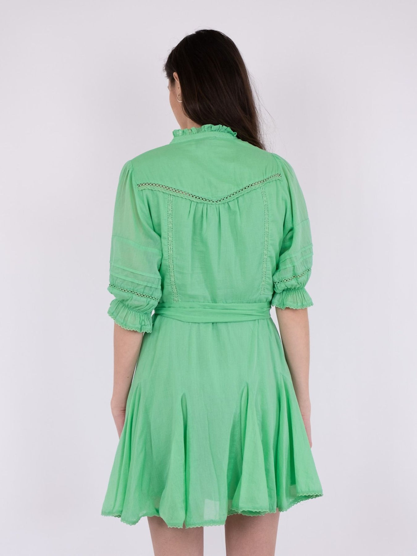 Rigitta S Voile Dress - Apple Green