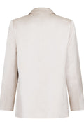 Jardin Heavy Sateen Blazer - Ivory