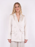 Jardin Heavy Sateen Blazer - Ivory