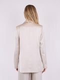 Jardin Heavy Sateen Blazer - Ivory