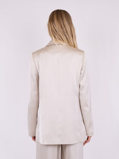 Jardin Heavy Sateen Blazer - Ivory
