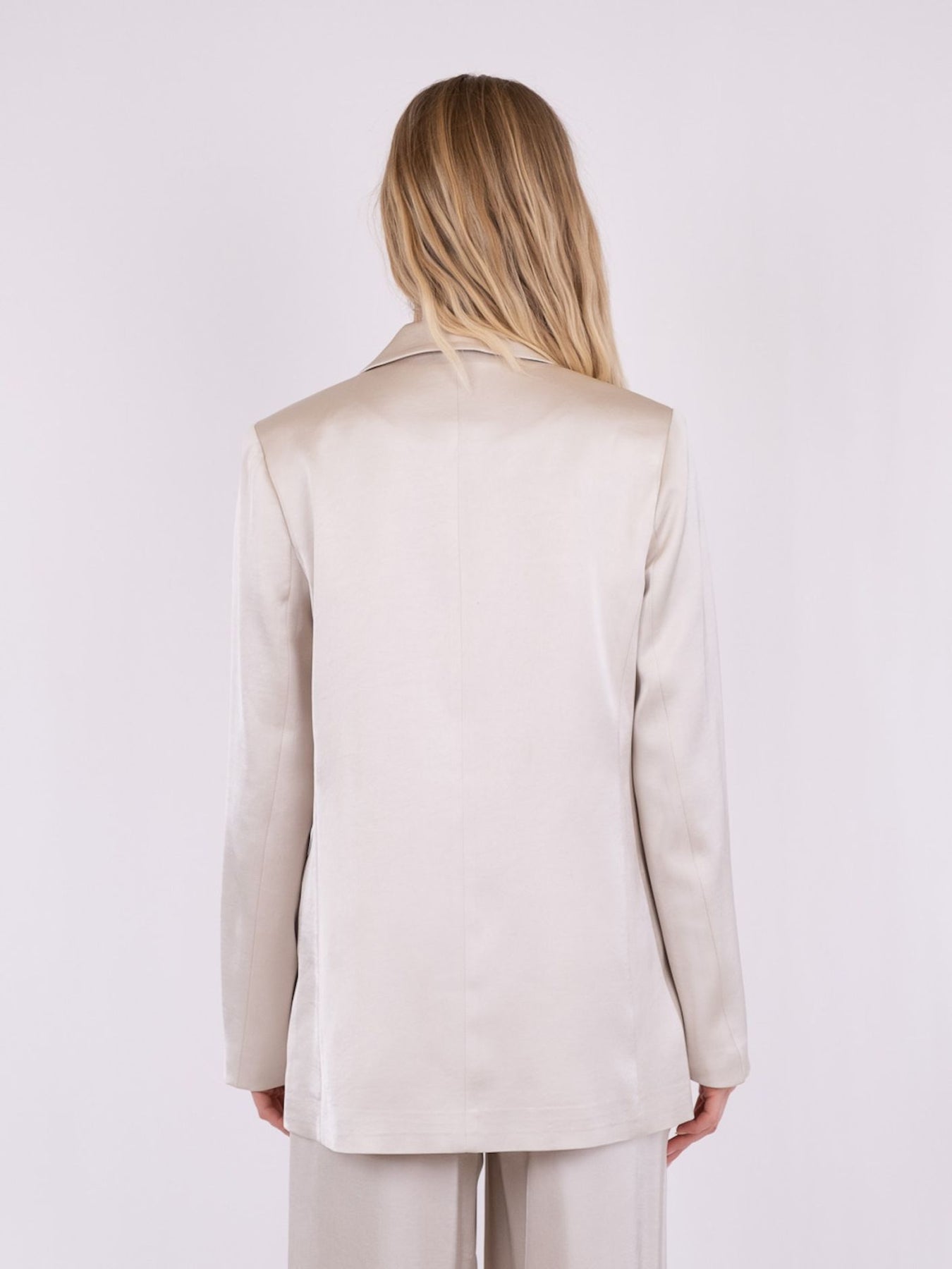 Jardin Heavy Sateen Blazer - Ivory