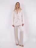 Jardin Heavy Sateen Blazer - Ivory