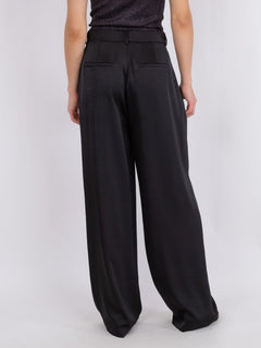 Alessandra Heavy Sateen Pants - Black