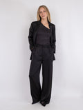 Alessandra Heavy Sateen Pants - Black