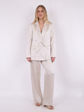 Alessandra Heavy Sateen Pants - Ivory