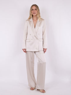 Alessandra Heavy Sateen Pants - Ivory