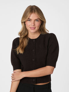 Trudy Knit Cardigan - Dark Brown