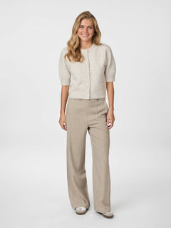 Trudy Knit Cardigan - Beige Melange