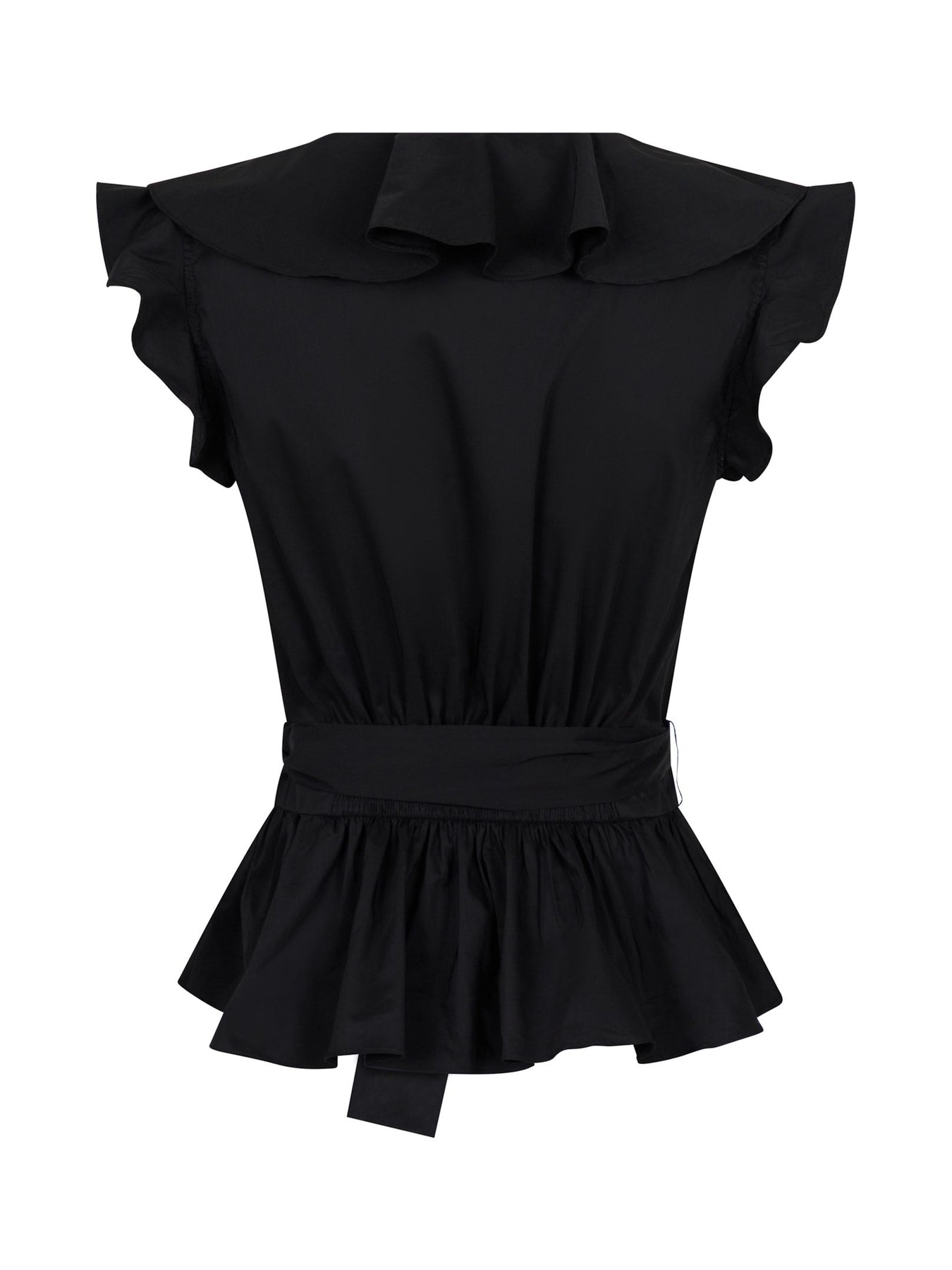 Joseline Poplin Top - Black