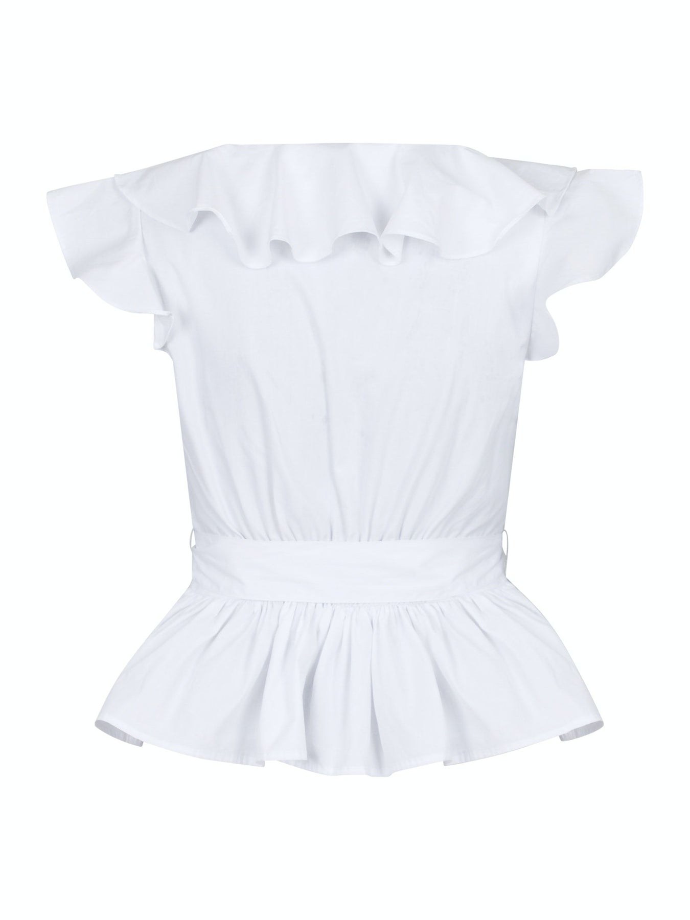 Joseline Poplin Top - White