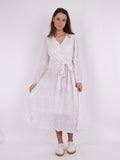 Louise Sheer Flower Dress - Off White