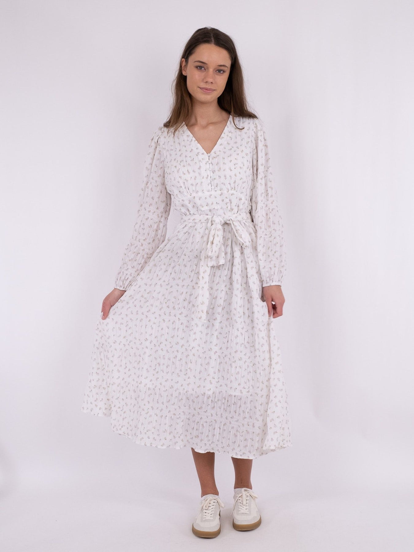 Louise Sheer Flower Dress - Off White