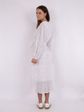 Louise Sheer Flower Dress - Off White
