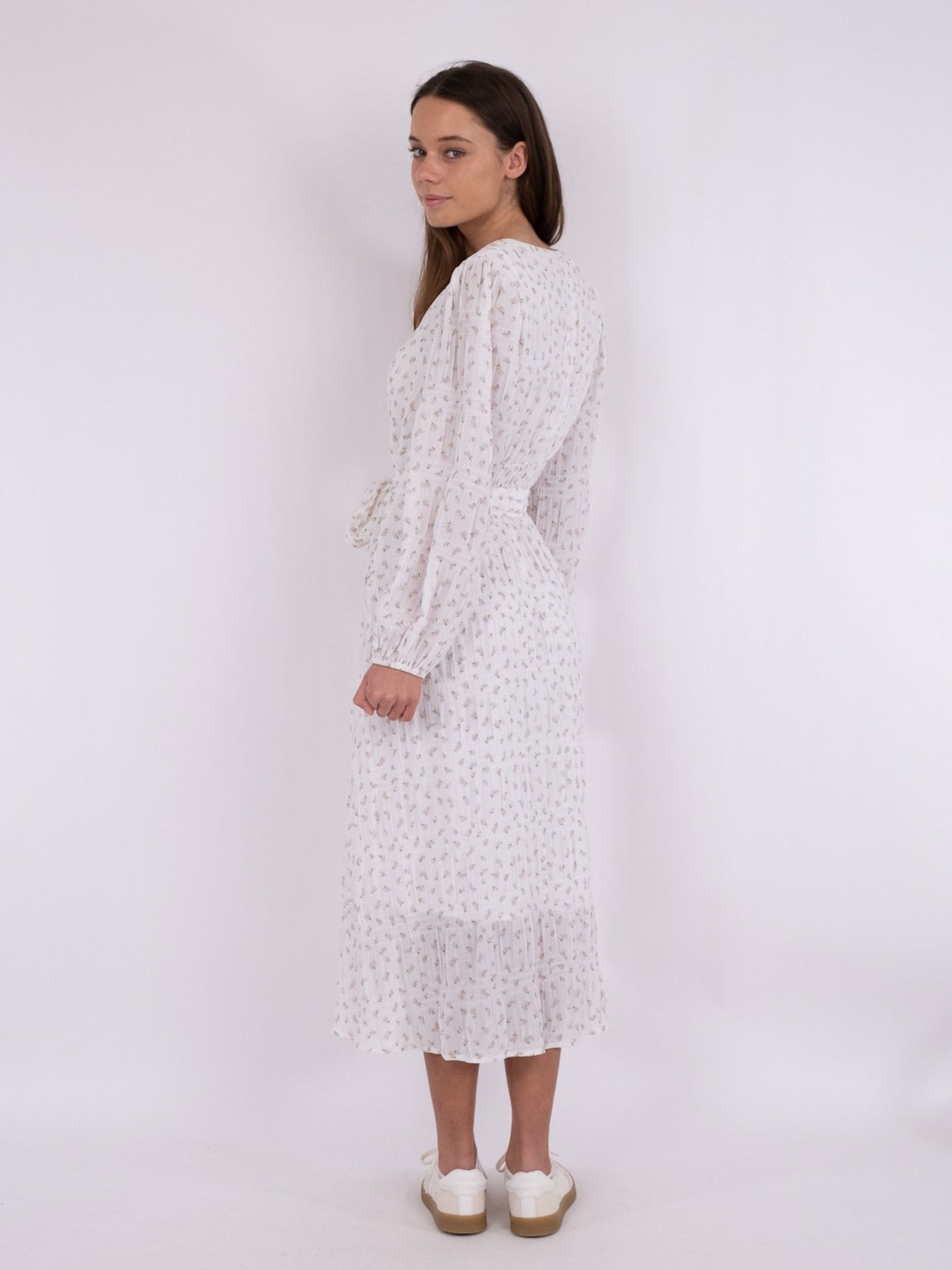 Louise Sheer Flower Dress - Off White