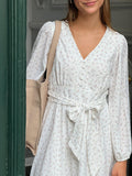 Louise Sheer Flower Dress - Off White