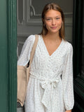 Louise Sheer Flower Dress - Off White