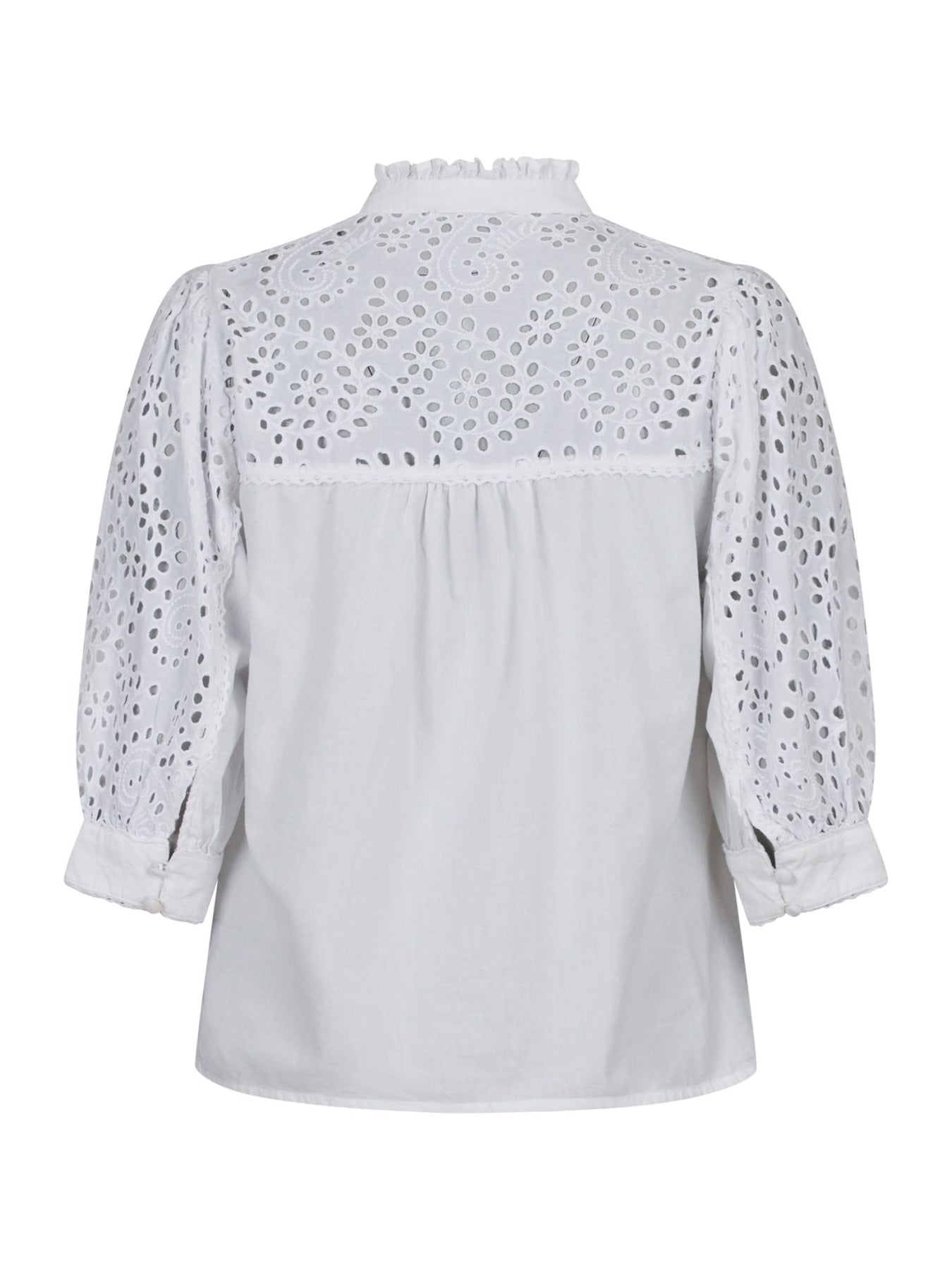 Kita Embroidery Blouse - White