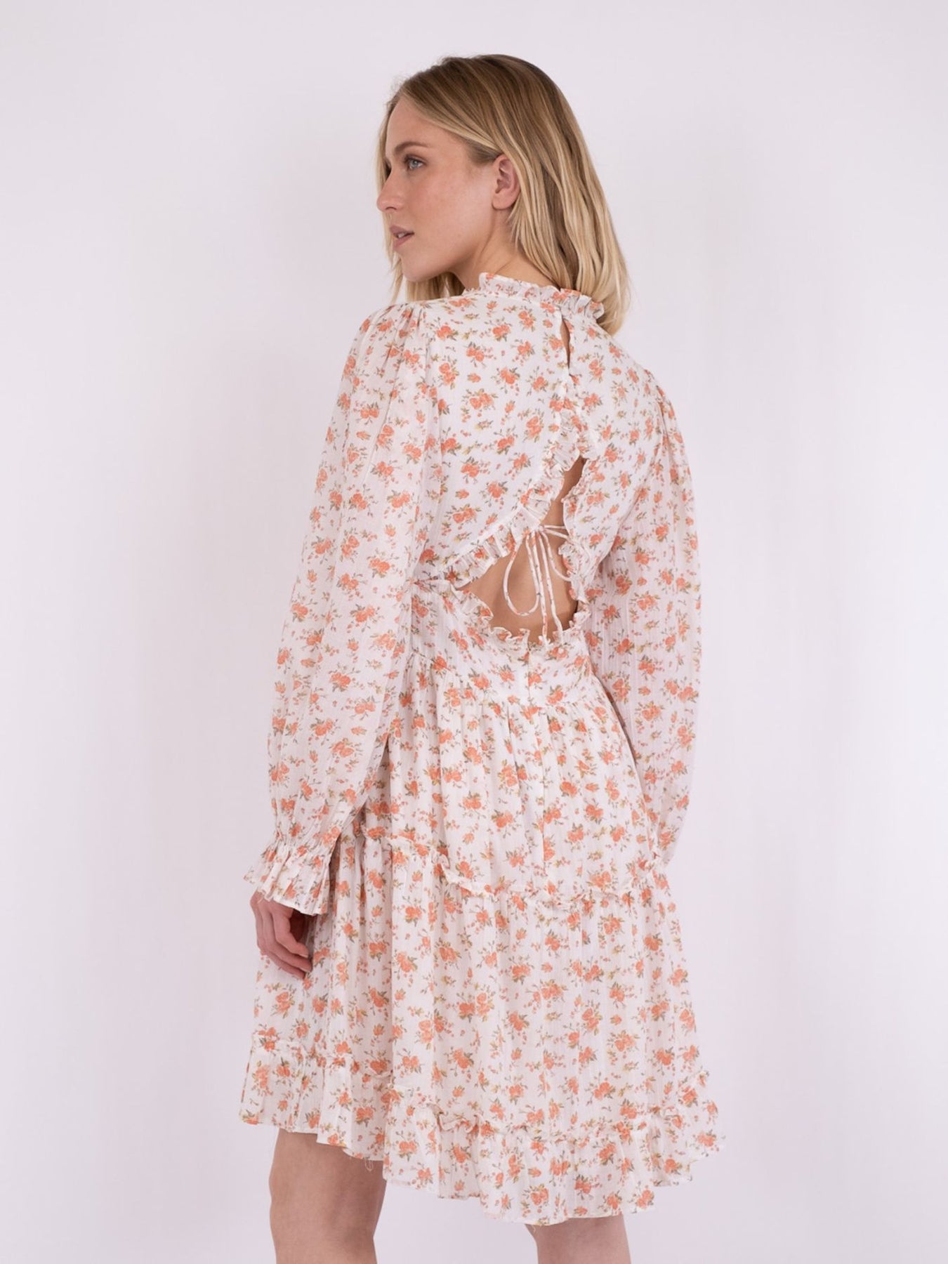 Miller Delicate Rose Dress - Tangerine