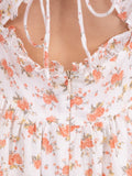 Miller Delicate Rose Dress - Tangerine