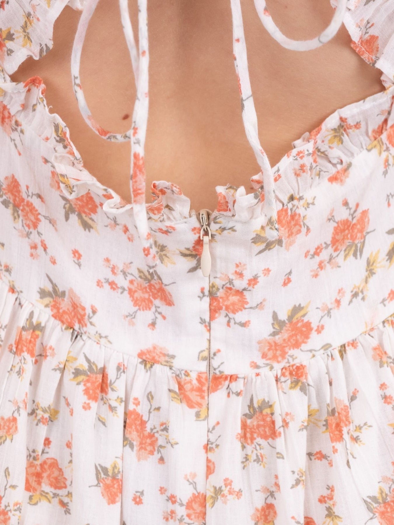 Miller Delicate Rose Dress - Tangerine